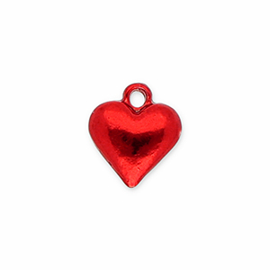 Metal charms heart Red