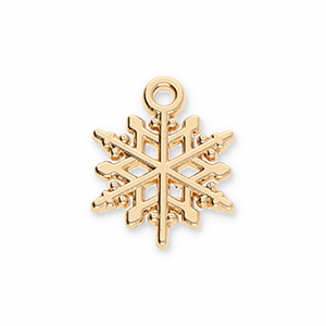 Metal charms snowflake Gold