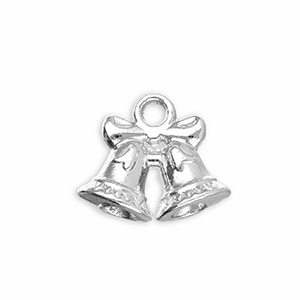 Metal charms Christmas bells Silver