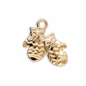 Metal charms gloves Gold