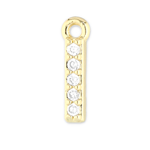 Brass TQ metal charms bar Gold-Transparent