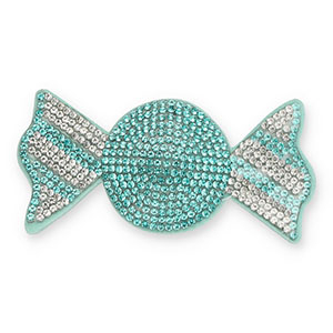Statement charms with strass candy Turquoise-Crystal