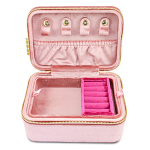 BY31&reg; Jewellery box velvet Vintage Pink-Fuchsia