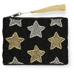 Pouch stars Black-Silver-Gold