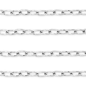 Stainless steel findings belcher chain oval Silver