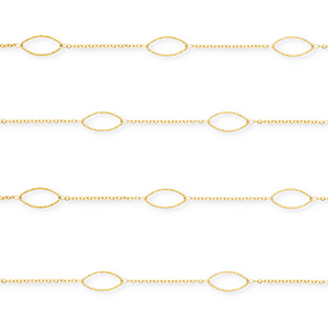 Stainless steel findings belcher chain oval Gold