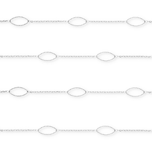 Stainless steel findings belcher chain oval Silver