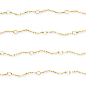 Stainless steel findings belcher chain waves Gold