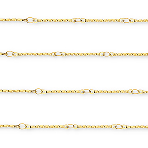 Stainless steel findings belcher chain rod Gold