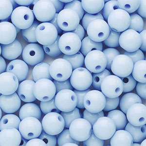 6 mm acrylic beads matt Icy Blue