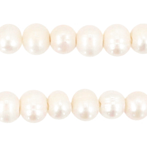 BQ Freshwater pearls round 5-6mm Ivory