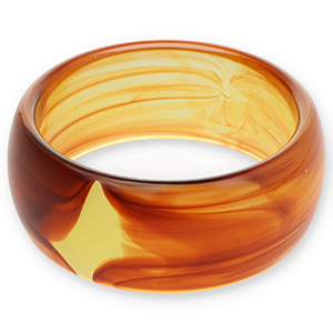 Bracelets bangle resin Transparent Amber Brown