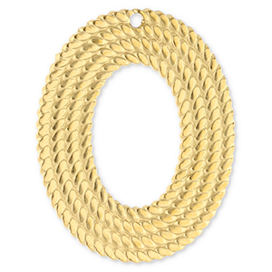 Stainless steel charms oval Gold