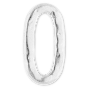 Stainless steel findings connector oval Silver