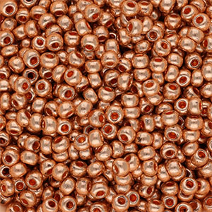 Preciosa glass seed beads 6/0 Metallic Rose Gold