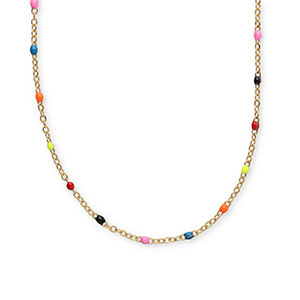 Stainless steel necklaces Neon Multicolour-Gold