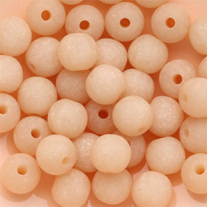 Super Polaris Apaco beads round 6mm matt Light Peach