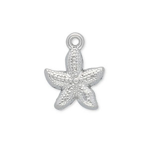 Stainless steel charms starfish Silver