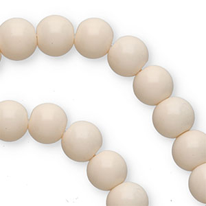 6 mm glass beads opaque Light Cream Peach