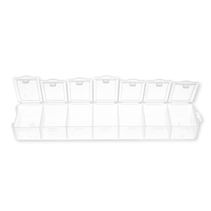 Jewellery storage box with 7 compartments Transparent