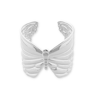 Stainless steel bracelets bangle butterfly Silver