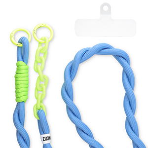Trendy phone cord incl. insert Blue-Green