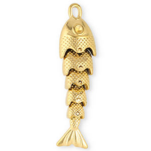 Stainless steel charms fish Gold