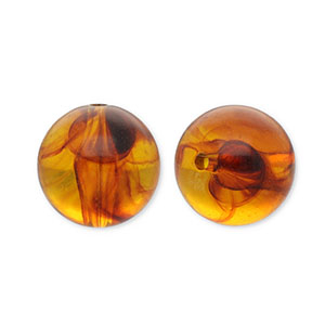 20 mm acrylic beads round Orange Brown