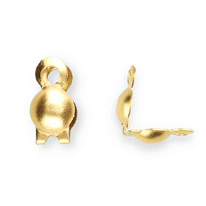 Stainless steel findings calottes 3.2mm Gold