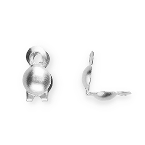 Stainless steel findings calottes 2.4mm Silver