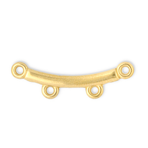 Stainless steel findings connector arch with 2 loops Gold