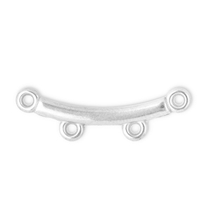 Stainless steel findings connector arch with 2 loops Silver