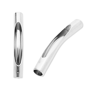 Stainless steel beads tube Silver