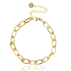 Stainless steel bracelets chain link Gold