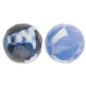 Natural stone beads Chalcedony 8mm Blue-White
