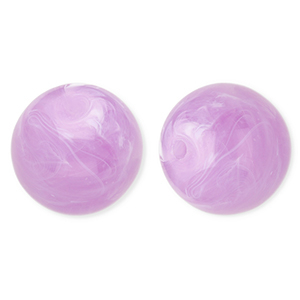 20 mm acrylic beads round Lavender Purple-Marble