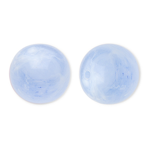 16 mm acrylic beads round Blue-Marble