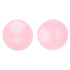 16 mm acrylic beads round Pink-Marble