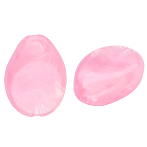 Acrylic beads drop Pink-Marble