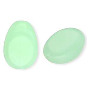 Acrylic beads oval Mint Green-Marble