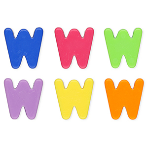 Acrylic letter beads letter W Multicolour