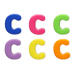 Acrylic letter beads letter C Multicolour