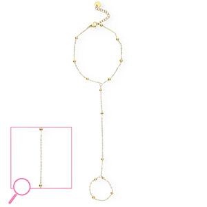 Stainless steel hand chain ball Gold