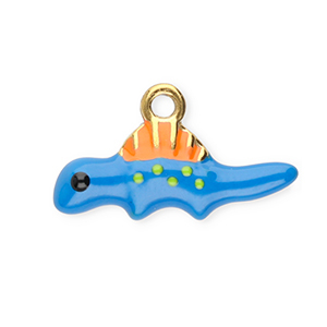 Stainless steel charms dinosaur Blue-Orange-Green
