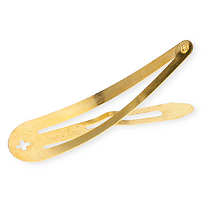 Metal findings hairclip with loop Gold