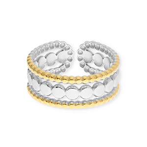 Stainless steel rings Silver-Gold