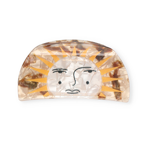 Hair accessories hair claw sun with face Pearl Shine Brown-Pearl Shine White-Ochre