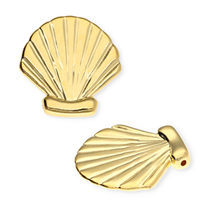 DQ&reg; European metal charms shell Goud (Nikkelvrij)