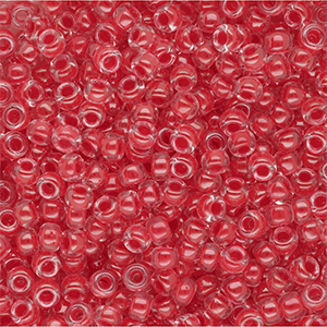 Miyuki seed beads 8/0 Dark Coral Lined Crystal 8-0226