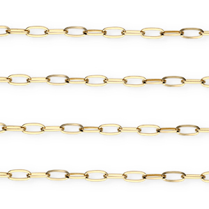 Stainless steel necklaces chain link Gold